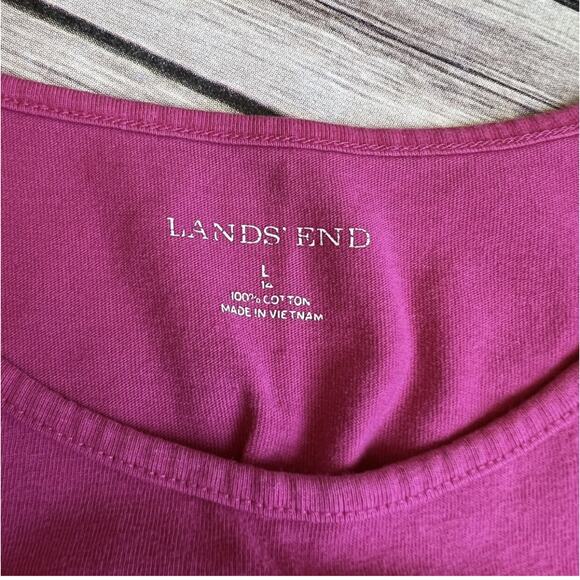 Lands End Pink Tank Top L (14) - Picture 5 of 6